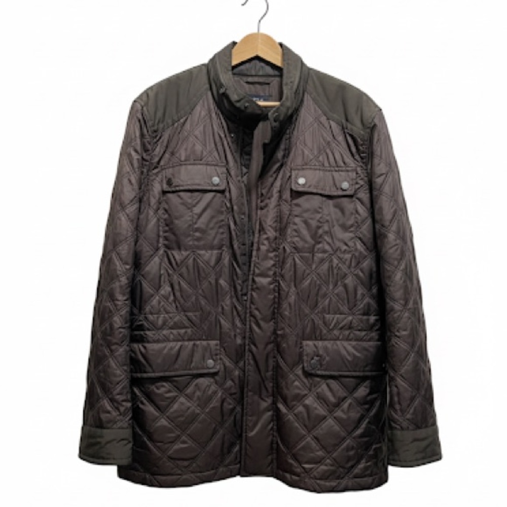 New Michael Kors Brown Utility Hooded Rain Wind Jacket Size large